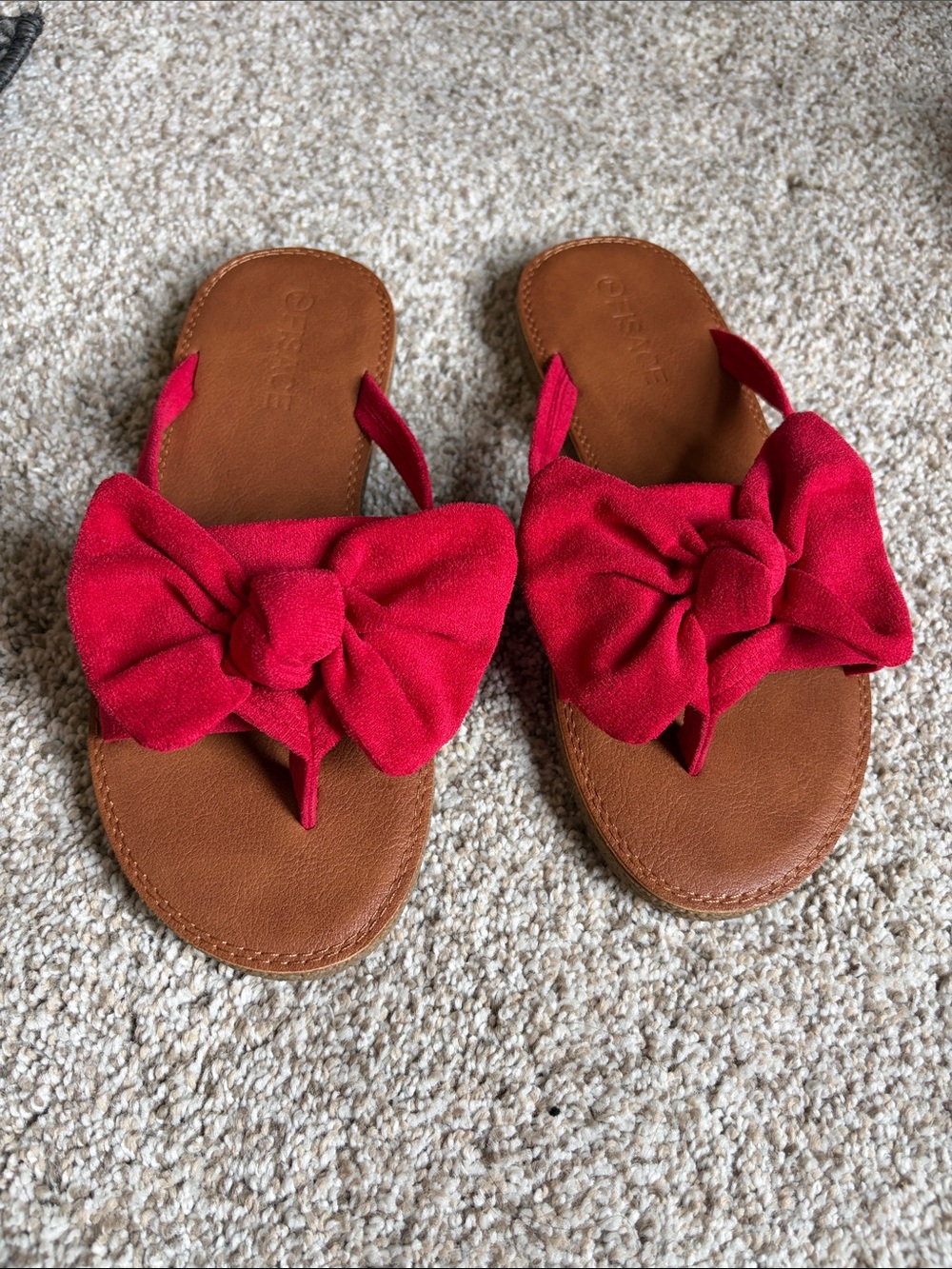 Women’s Red Bow Slide Sandals
